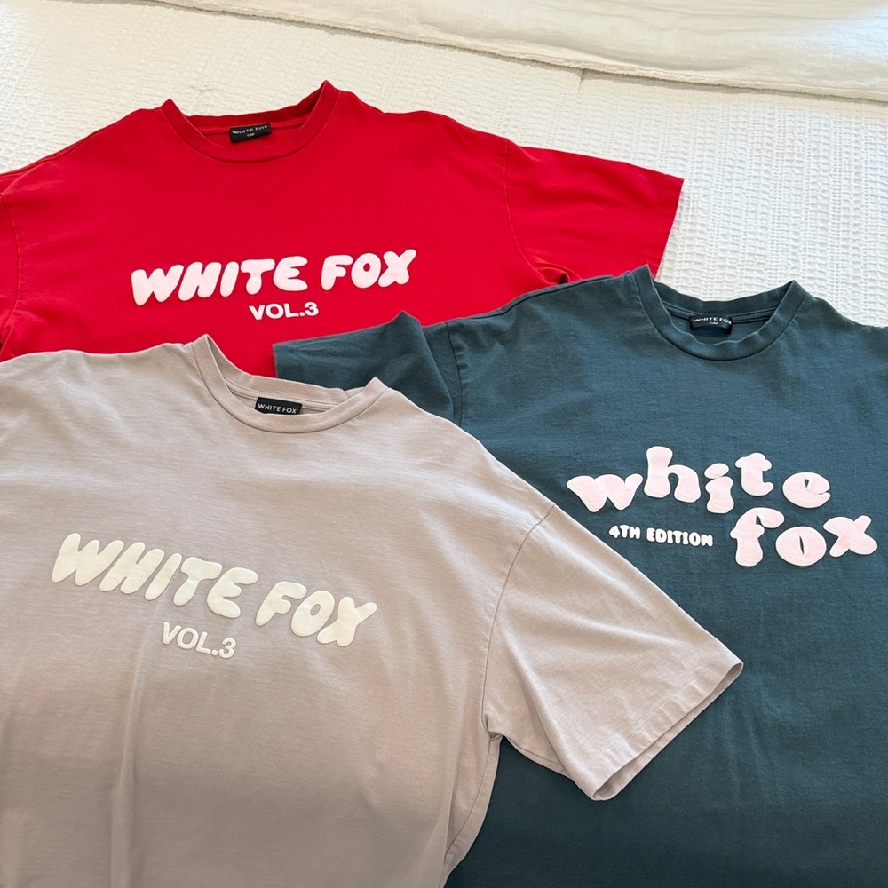 White Fox Oversized Tee Bundle! All size S/M! Vol. 3 and 4th Edition!